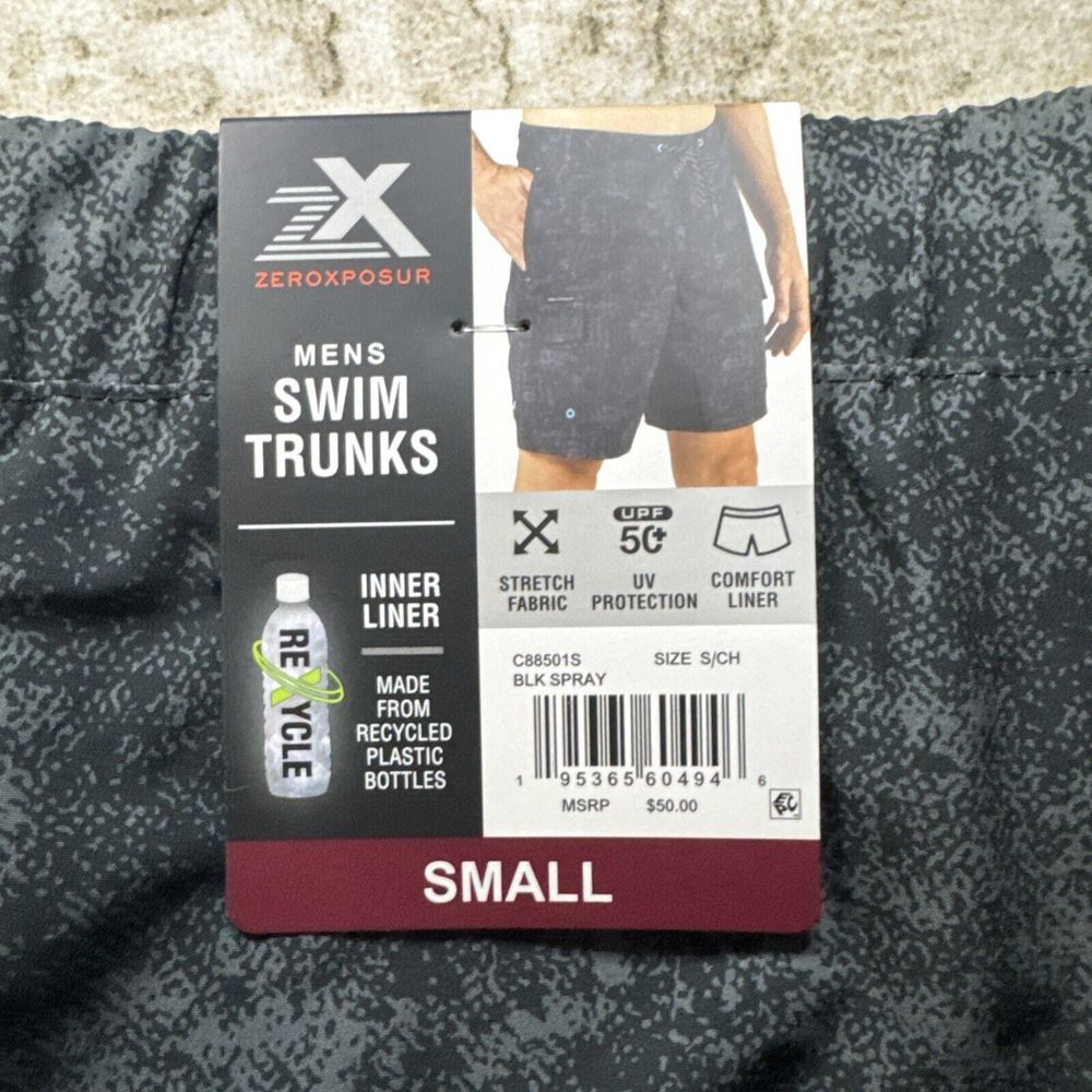 ZeroXposur Swim Trunks UPF 50+ Comfort Liner Recycled Small